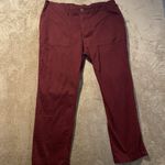 st. john's bay  Pants Womens 18W Wine Red Cargo Straight Leg High Rise Stretch Photo 0