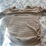 Motherhood Maternity Beige and White Striped Long Sleeve Sweater Size XL Photo 3