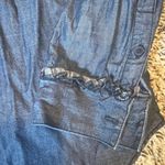 Banana Republic  Boyfriend Fit Shirt Womens Medium Blue Long Sleeve Ruffled Cuffs Photo 2