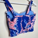 Lilly Pulitzer NWT Women’s Luxletic Zahara Ruffle Sports Bra Blue Pink Size XS Photo 5