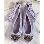 Jimmy Choo Purple & Crystal Grace Flat Photo 4
