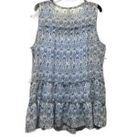 Faded Glory  Blue White Chiffon Ruffle Tank 2-Piece (632) Photo 1