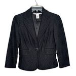 Diane Von Furstenberg Vintage  DVF Black Lace Blazer formal crystal button Size 0 Photo 1