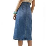 Pilcro  Slim Denim Midi Skirt size 6 Anthropologie Button Front Photo 1