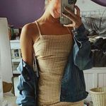 Garage Yellow Plaid Mini Dress Photo 0