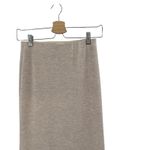 Modern Citizen Kiki Ruched Side-Slit Midi Skirt Oatmeal Cream Size Small Photo 7