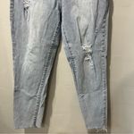 WALLFLOWER Juniors 11 Ripped Destroyed High Rise Mom Blue Jeans 26” Inseam Size undefined Photo 2