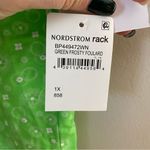 BP Halter Crop Top Neon Green Frosty Follard Floral Print Casual Neutral Photo 6