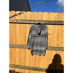 Max Studio   Cotton Blend  Hooded Sweater Long‎ Sleeves Size L Grey Blue Fall Photo 6