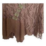 Pretty Angel  Brown lace poncho-style blouse with green details, elegant Photo 5