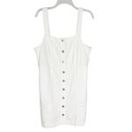 Madewell NWT Denim Square Neck Sleeveless Mini Dress in Tile White Size 14 Photo 6