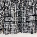 Etcetera Plaid Tweed Fringe Blazer Women’s Size 4 Classic Professional Jacket Photo 3