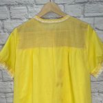 Vintage Archdale Maid House Coat Robe Button Front Yellow Gingham Bee M Lace Size M Photo 6