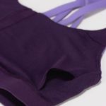 Lululemon Women’s 4 Purple Striped Strappy Energy Bra Photo 2