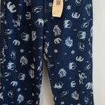 NWT Cali1850 Wide Leg Western Print Jeans Size 30 Blue Photo 0