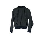 ALBION FIT Albion Women’s Black and White Midnight Dash Patterned Bomber Jacket Sz Medium Photo 6