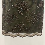 Rimini By Shaw Army Olive Green Sequins Embroidered Floral Mini Dress Formal Black Size 4 Photo 2
