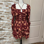 House of Harlow New  1960 x REVOLVE Cotton Fairy dress long sleeve brown Sz M Photo 1