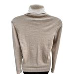 Calvin Klein Holidays Sparkly Gold Beige  Sweater Turtleneck Long Sleeve Women M Photo 5