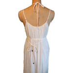 Motherhood Maternity Motherhood Off White Boho Floral Lace Trim Lined Maxi Maternity Dress Medium Photo 2