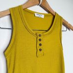 Zenana Outfitters Ribbed Tank Top Buttons Rough Edge Women’s Size Small Photo 2