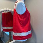 Chloe K  tank top blouse sleeveless red size medium lace Photo 2