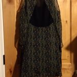 Theyskens’ Theory Darwi Green Multi Silk Blend Tiered Handkerchief Sleeveless Tunic Mini Dress EUC S Photo 1