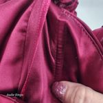 Max and Cleo Lipstick Red Pleated Ruffle Strapless Dress Black Waistband 14 Photo 7