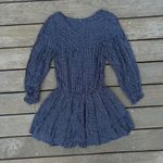 O'Neill NWT O'Neil Amaryn Long Sleeve Navy Blue and White Speckled Mini Dress Photo 3