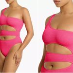 NWT Bond Eye Neon Azalea Pink Rico‎ Cutout One Shoulder One Photo 10