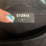 Storia ✨ Crochet Floral Cropped Black Sz Large Top✨ Photo 4