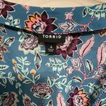 Torrid Georgette Wrap Tunic Blouse Floral Print Size 4 Photo 2