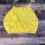 ZARA  mustard yellow Halter top size large Photo 1