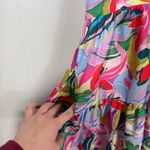 Entro  Boutique Multicolored Floral Tiered Romper Jumpsuit Button Down Large L Photo 6