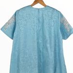 80’s Home Made Light Blue Embroidered House Dress Size M Photo 6
