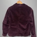 L.L. Bean Women's Jacket Blazer Corduroy 3 Button Burgundy Vintage Size 10 Reg Purple Photo 2