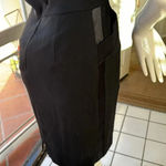 None Vintage tuxedo style black dress size 42 or about a us 6 wool Photo 10