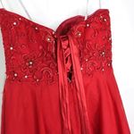 Alyce Paris NWOT  sweatheart strapless glitter cocktail dress, red, size 4‎ Photo 3
