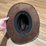 Embroidered Multi Floral Brown Cowboy Hat Photo 2