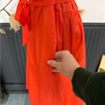 Donna Morgan Larisa Utility Button Front Tie Shirt Dress in Tigerlilly Sz 10 ๐งก๐ Photo 4