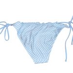 Shade & Shore  Women's Blue Stripe Cheeky Bikini‎ Bottom Size M Photo 2