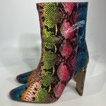 Azalea Wang skaywalker rainbow snake skin boots heeled boots women’s size 7 Pink Photo 3