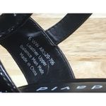 David Tate Secret Women's 6 Black Patent Leather Block Heel Slingback Sandals Photo 6