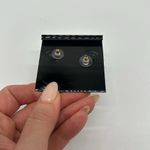 KJL Kenneth Jay Lane Vintage Faux Purple Pearl & Pave Pierced Earrings Photo 3