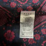 Buru Le V‎ Mod Top Blouse Button Up Back Denim Indigo Hearts Large Blue Photo 7