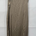 Jessica McClintock Gunne Sax Maxi Gown Dress Women 14 Brown Satin Formal Prom Photo 0