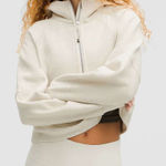 Lululemon Scuba Oversized Half-Zip Hoodie Sweatshirt in Heathered Bone Size M/L Photo 0