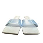 ALDO Sz 7 US Casablanca Jelly Blue Slip On Square Toe Clear Block Heel Sandals Photo 2