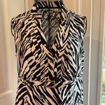 Cato  sleeveless zebra print buckle front blouse Photo 1