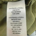 INDUSTRY REPUBLIC CLOTHING Wide Leg Paperbag Pants In Olive size Medium Green Photo 6